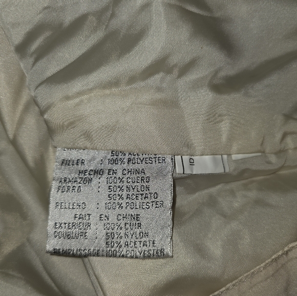 OBO New YORK Women's size 4X vest & skirt leather cream 32 - Picture 9 of 15